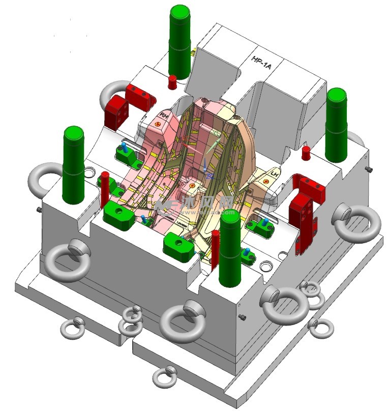 汽車水箱模具二次頂出結(jié)構(gòu)詳解